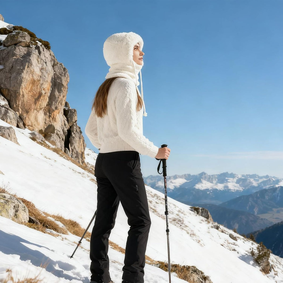 Snowfall Fleece Beanie & Face Mask