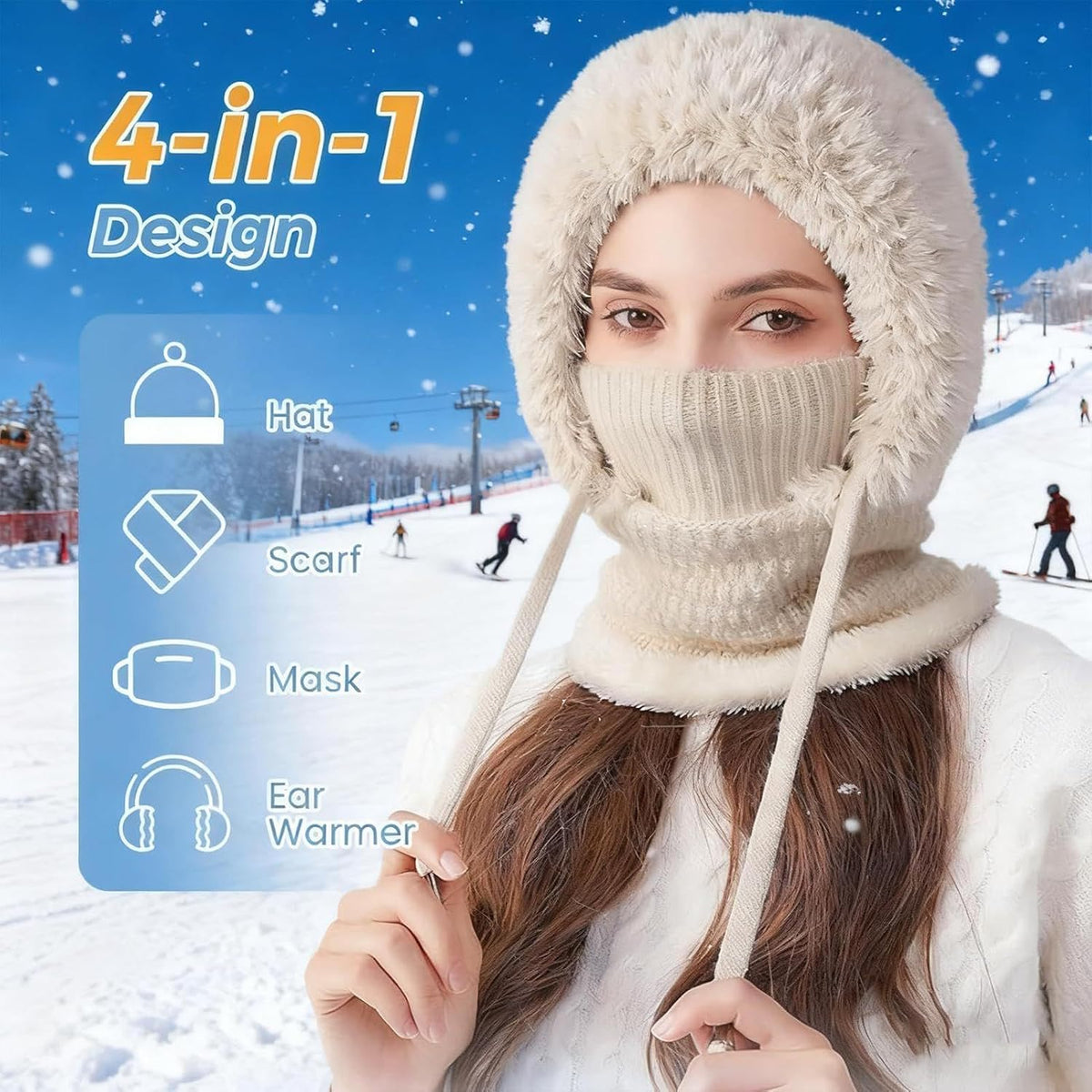 Snowfall Fleece Beanie & Face Mask