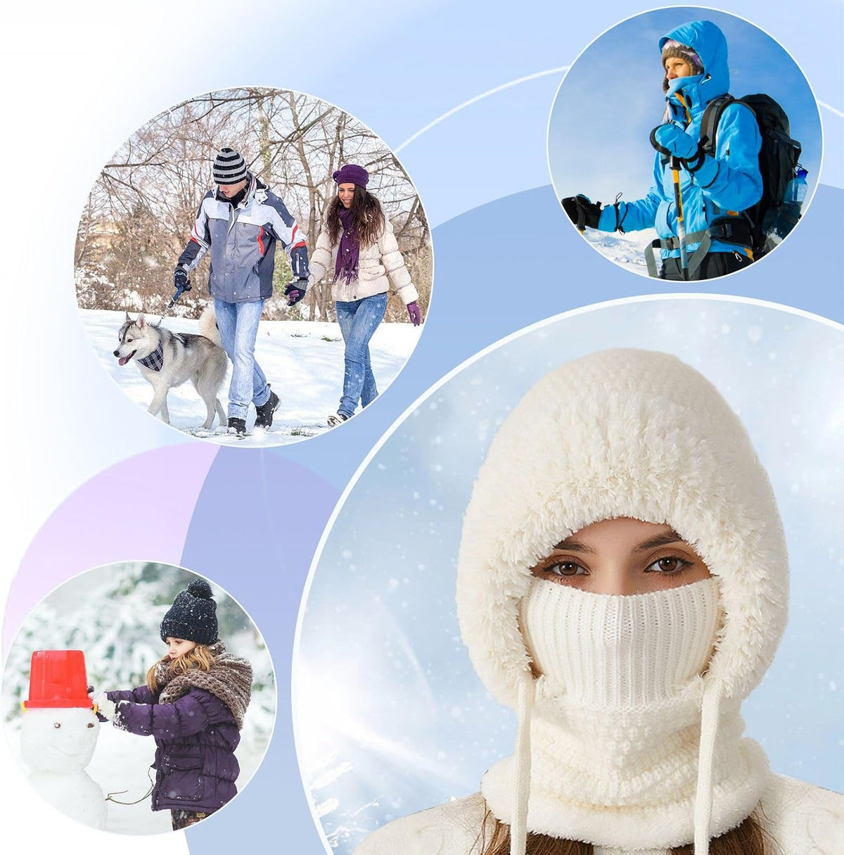 Snowfall Fleece Beanie & Face Mask