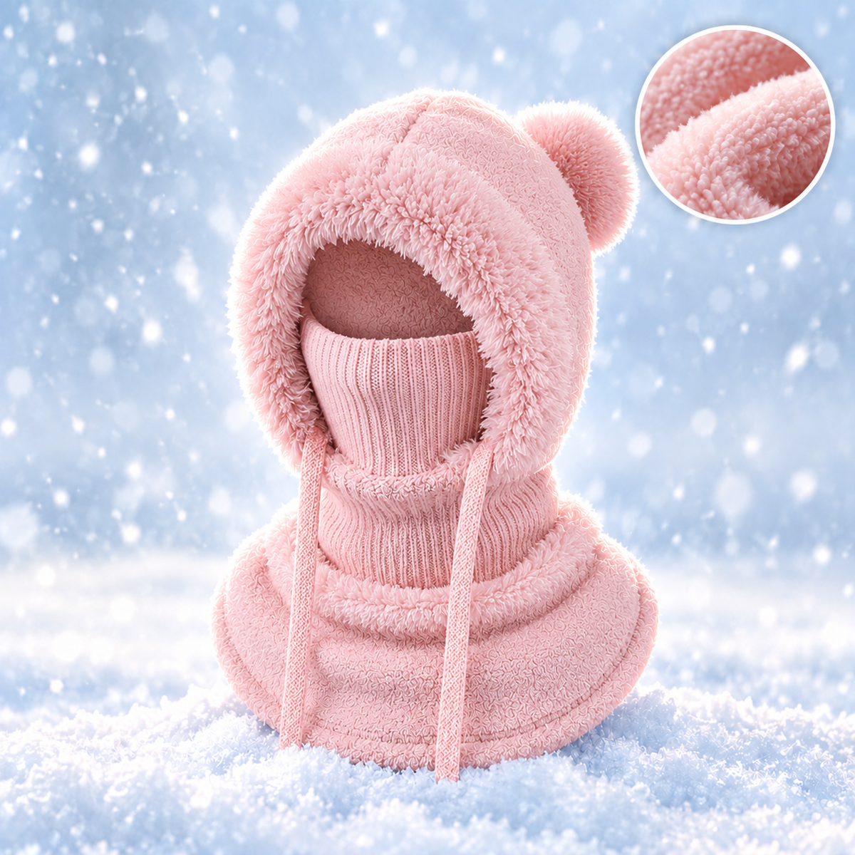 Snowfall Fleece Beanie & Face Mask