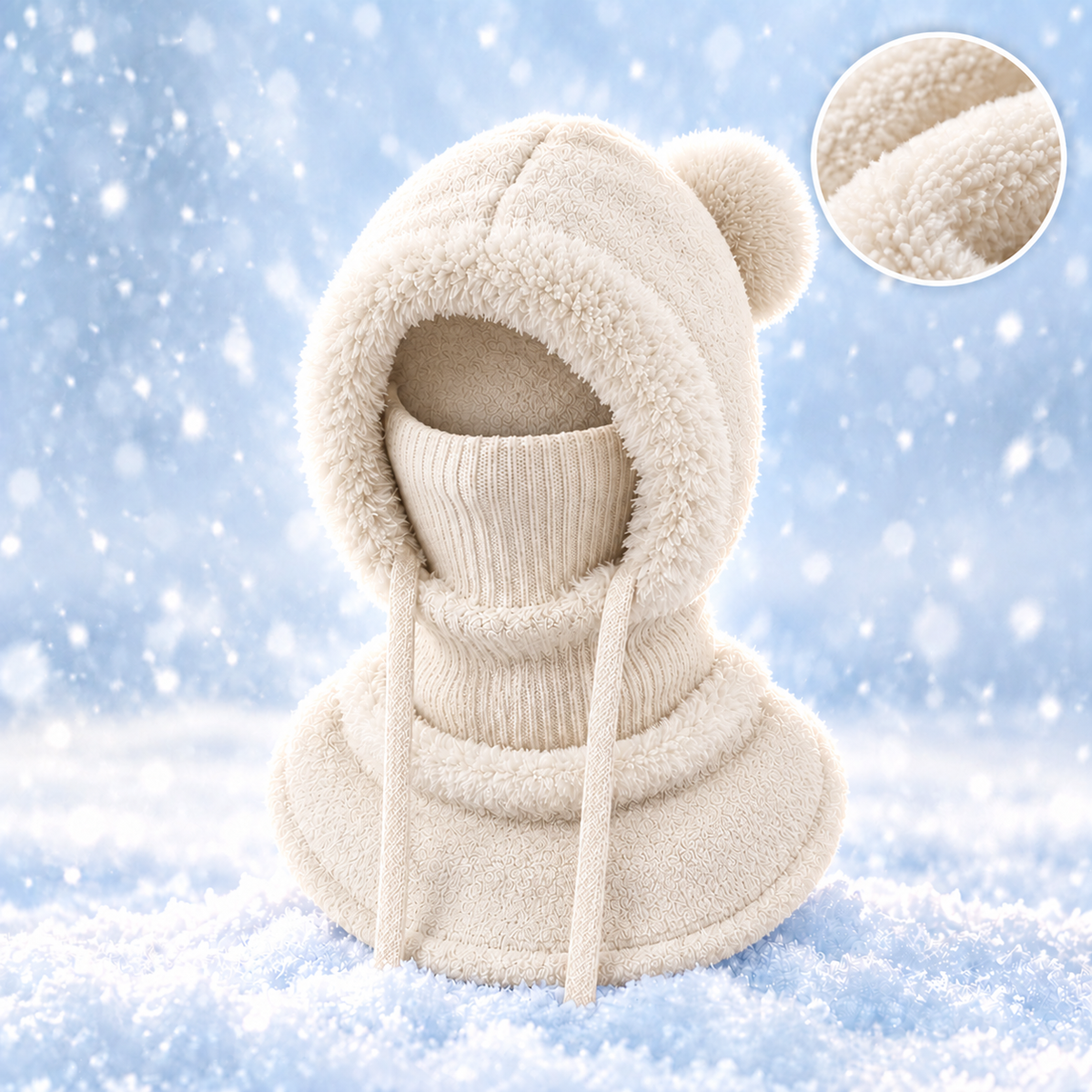 Snowfall Fleece Beanie & Face Mask